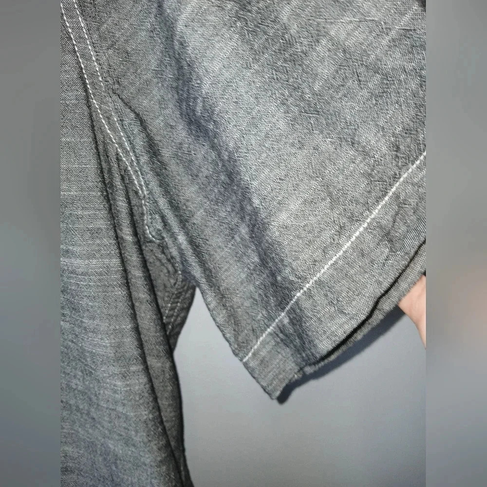 Vintage Woolrich gray button down short sleeve shirt pockets men's XL - Picture 4 of 7